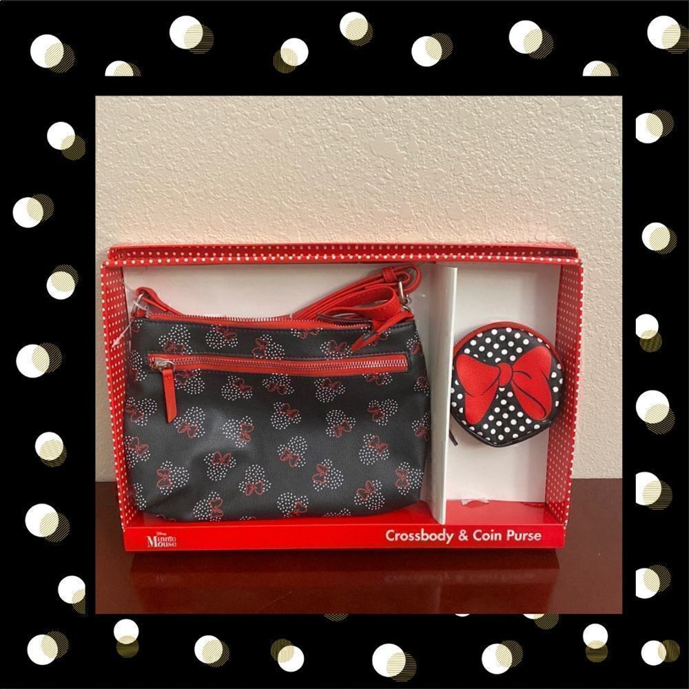 ❤️🖤DISNEY MINNIE MOUSE CROSSBODY AND COIN PURSE!!!!